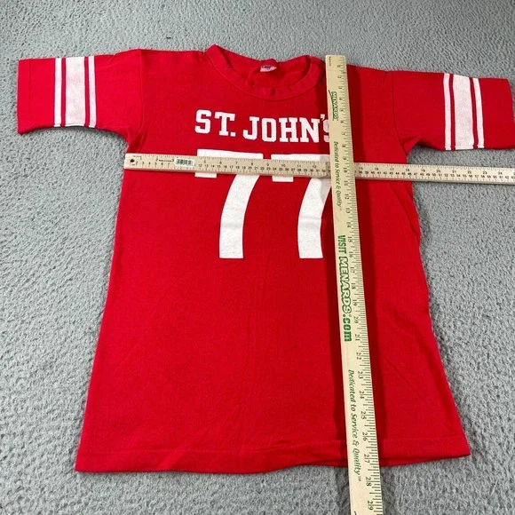 Vintage 70s Champion Blue Bar Tag Shirt L Red OHIO STATE BUCKEYES Single Stitch - Picture 5 of 11